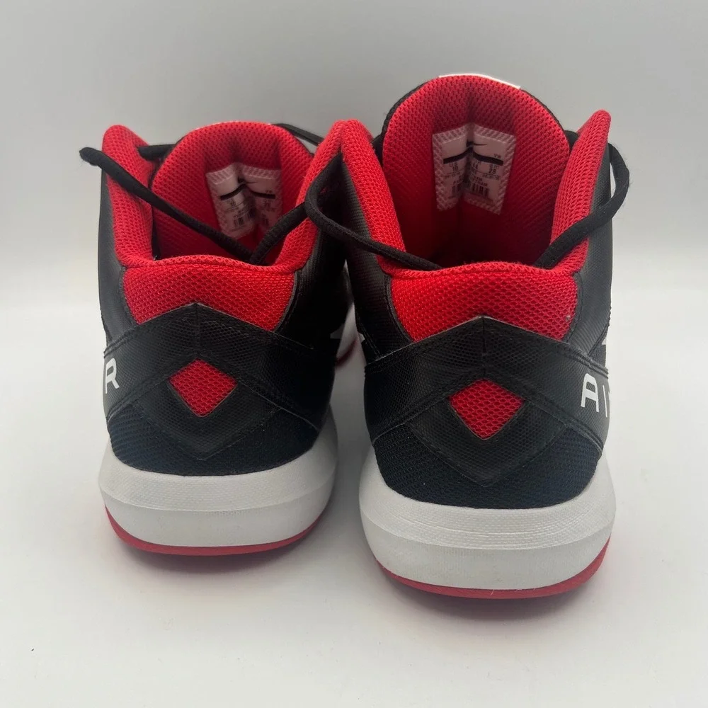 Nike Air Overplay IX Basketball‎ Shoes 10 Black Red 831572-004 Mid Top Sneaker